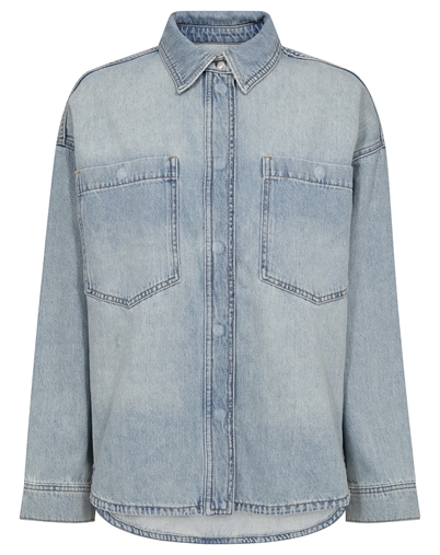 Mos Mosh - MMEmm Flower Skjorte - Light Blue